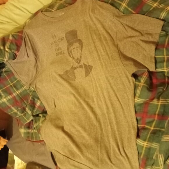 Mens XL Bill & Ted's Abraham Lincoln Be Excellent To Each Other Shirt Vintage - Picture 1 of 5